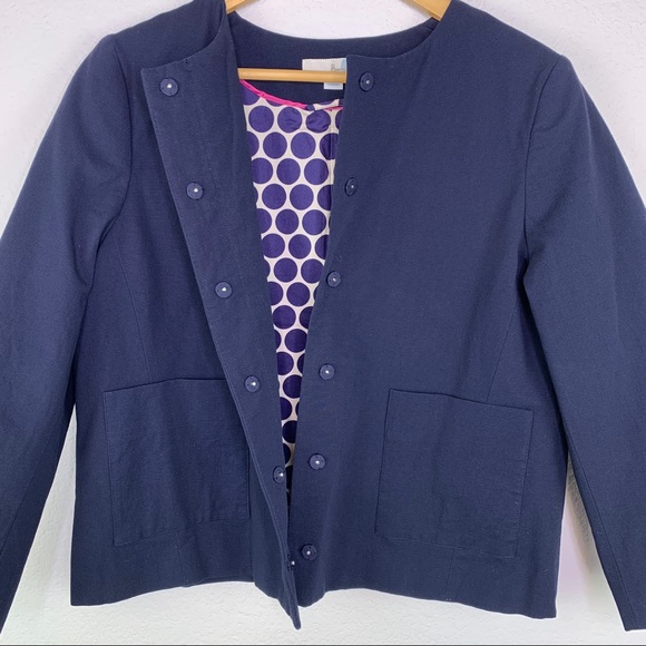 Boden Marina Jacket Blazer in Navy Sz 12R - Picture 6 of 10